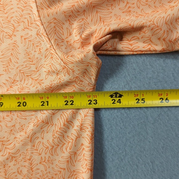 DUNNING GOLF 2024 US OPEN PINEHURST Polo Shirt Men's Size L Orange Leaf Print - Picture 7 of 8